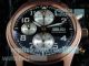 Copy IWC Schaffhausen Black Chronograph Dial Brown Leather Strap Watch (2)_th.jpg